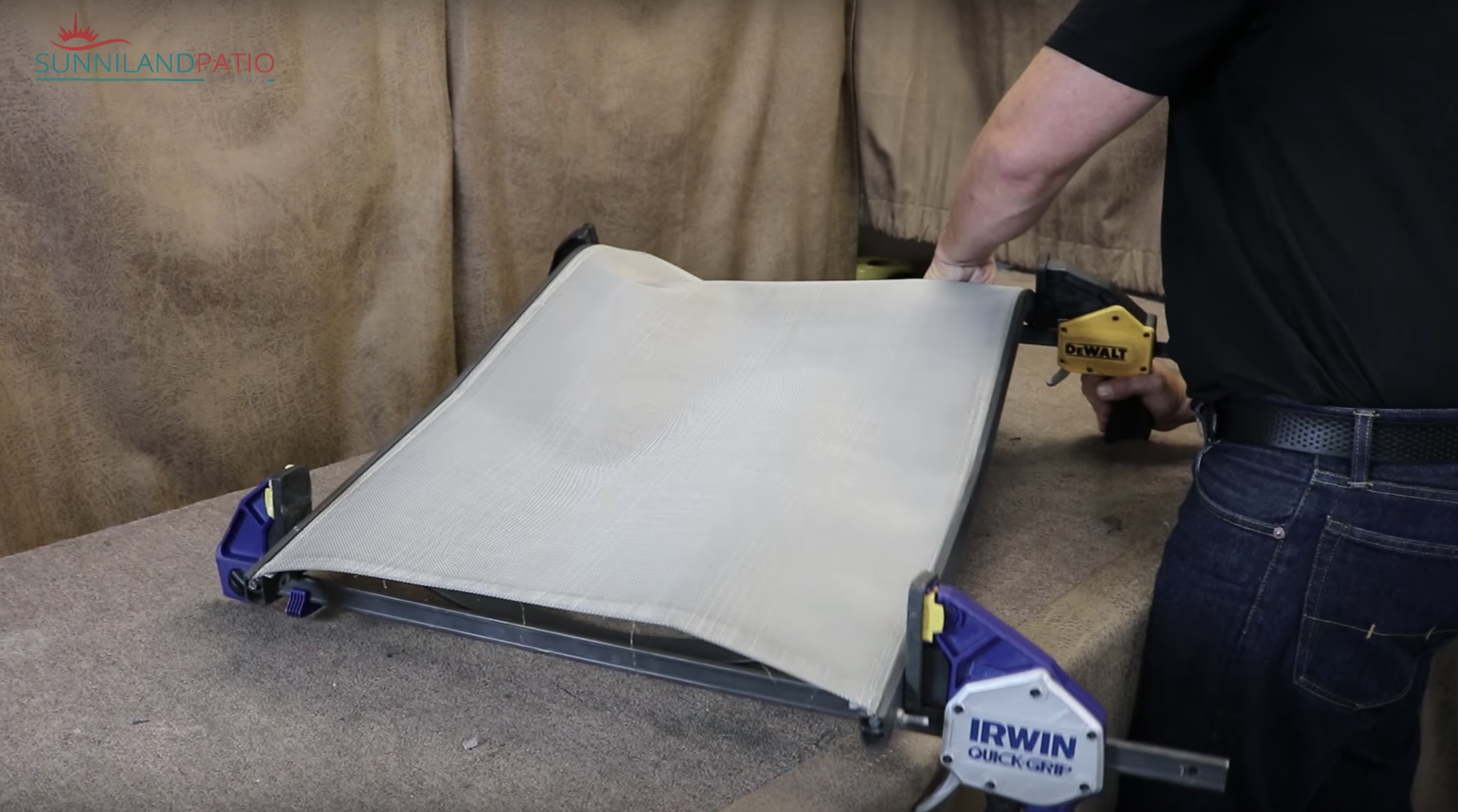 How To Replace a Chaise Lounge Sling – Sunniland Patio - Patio